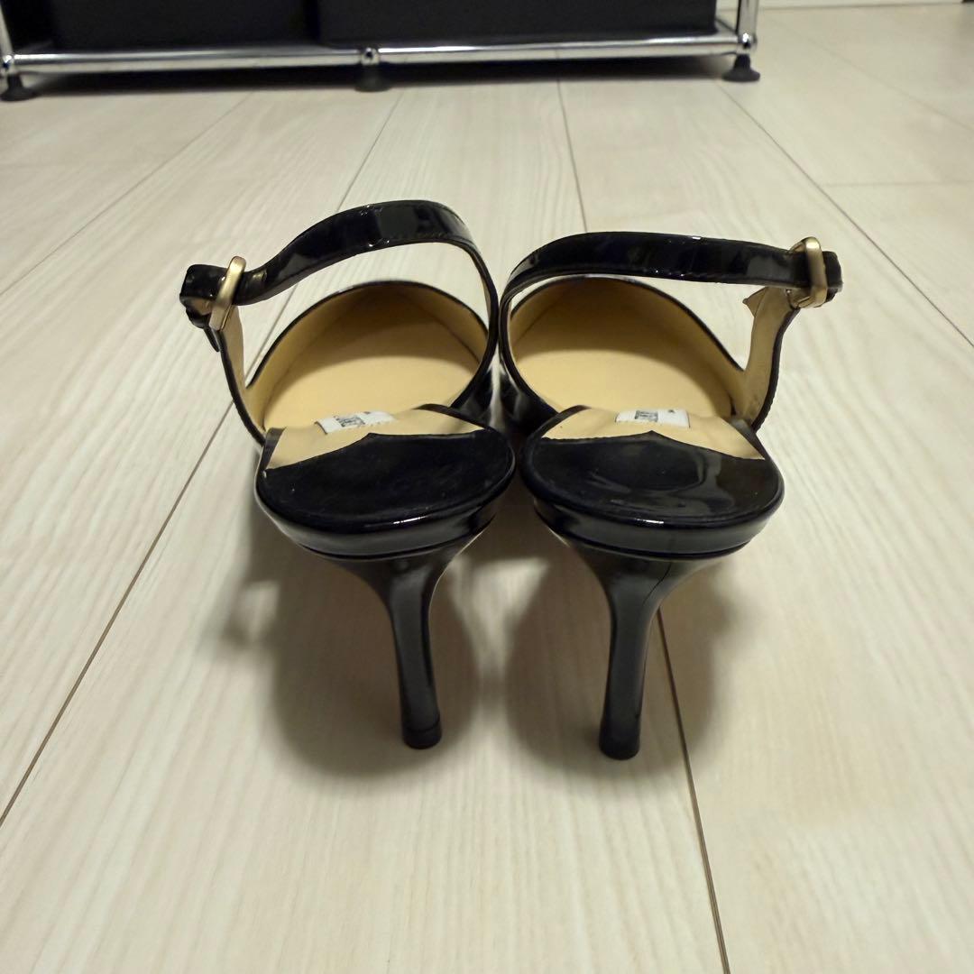 JIMMY CHOO ブラック スリングバック ハイヒール