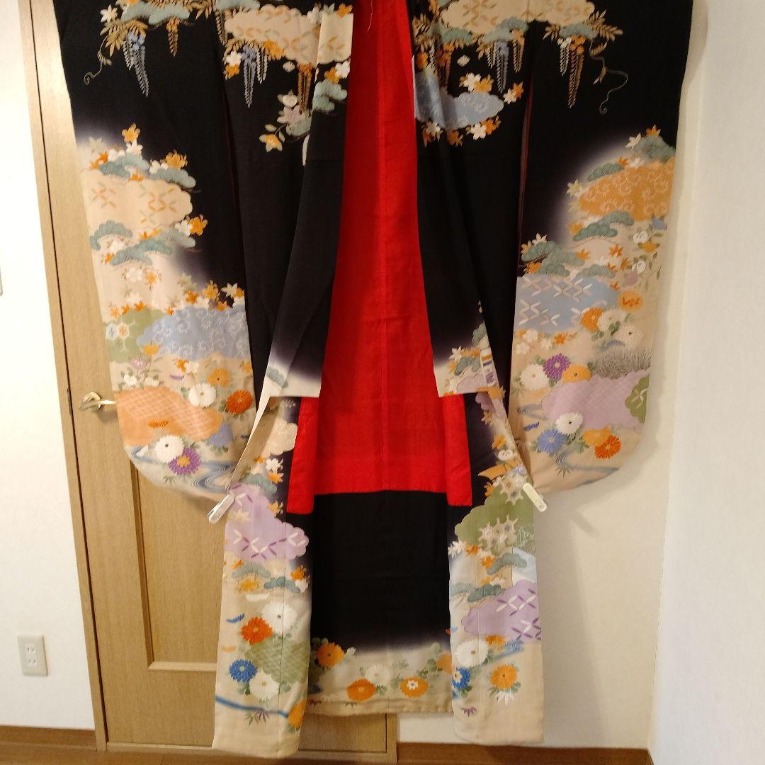 アンティーク　五つ紋　花嫁衣装　振り袖　引き振り袖　正絹　保管品