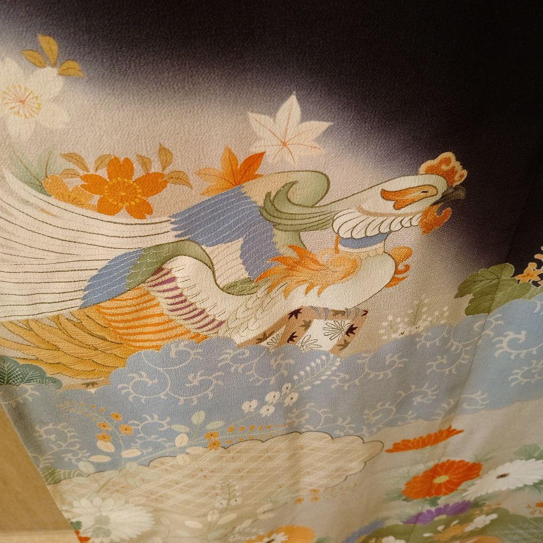 アンティーク　五つ紋　花嫁衣装　振り袖　引き振り袖　正絹　保管品