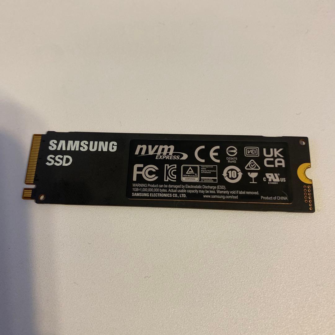 Samsung SSD PRO 1TB M.2 健康状態100% 使用時間短め