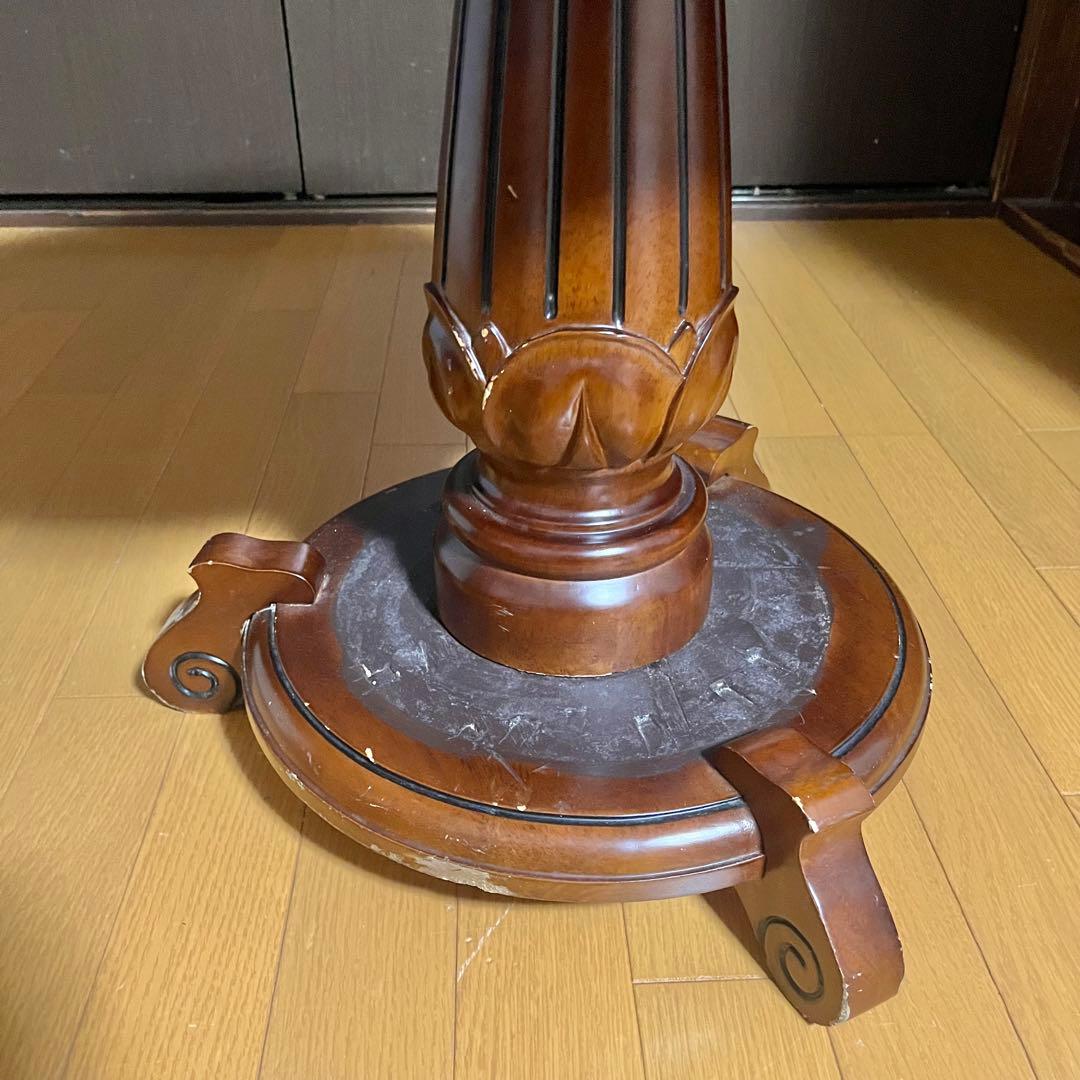 ヨーロピアン アンティーク風 丸テーブル ヴィンテージ 円卓 ラウンドテーブル