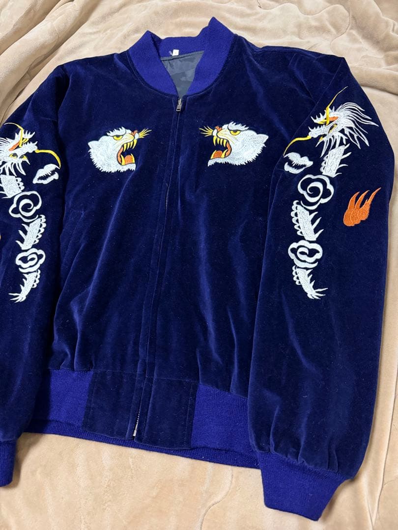 未使用近 90s vintage Japan 別珍 虎 龍 日本限定 スカジャン