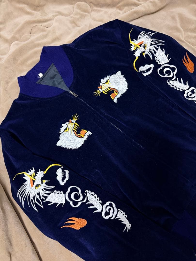 未使用近 90s vintage Japan 別珍 虎 龍 日本限定 スカジャン