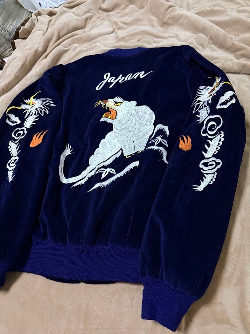 未使用近 90s vintage Japan 別珍 虎 龍 日本限定 スカジャン