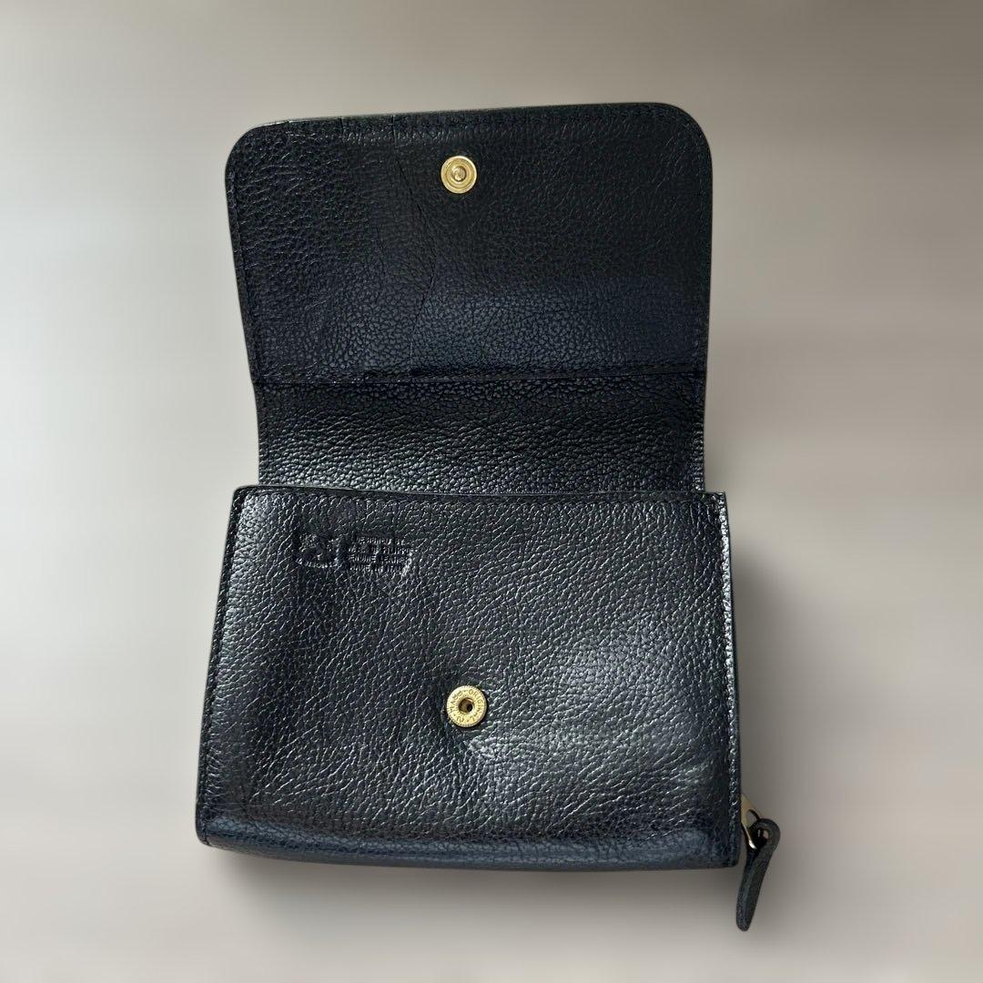 イルビゾンテ 財布 IL BISONTE 2つ折り　レザーウォレット 黒