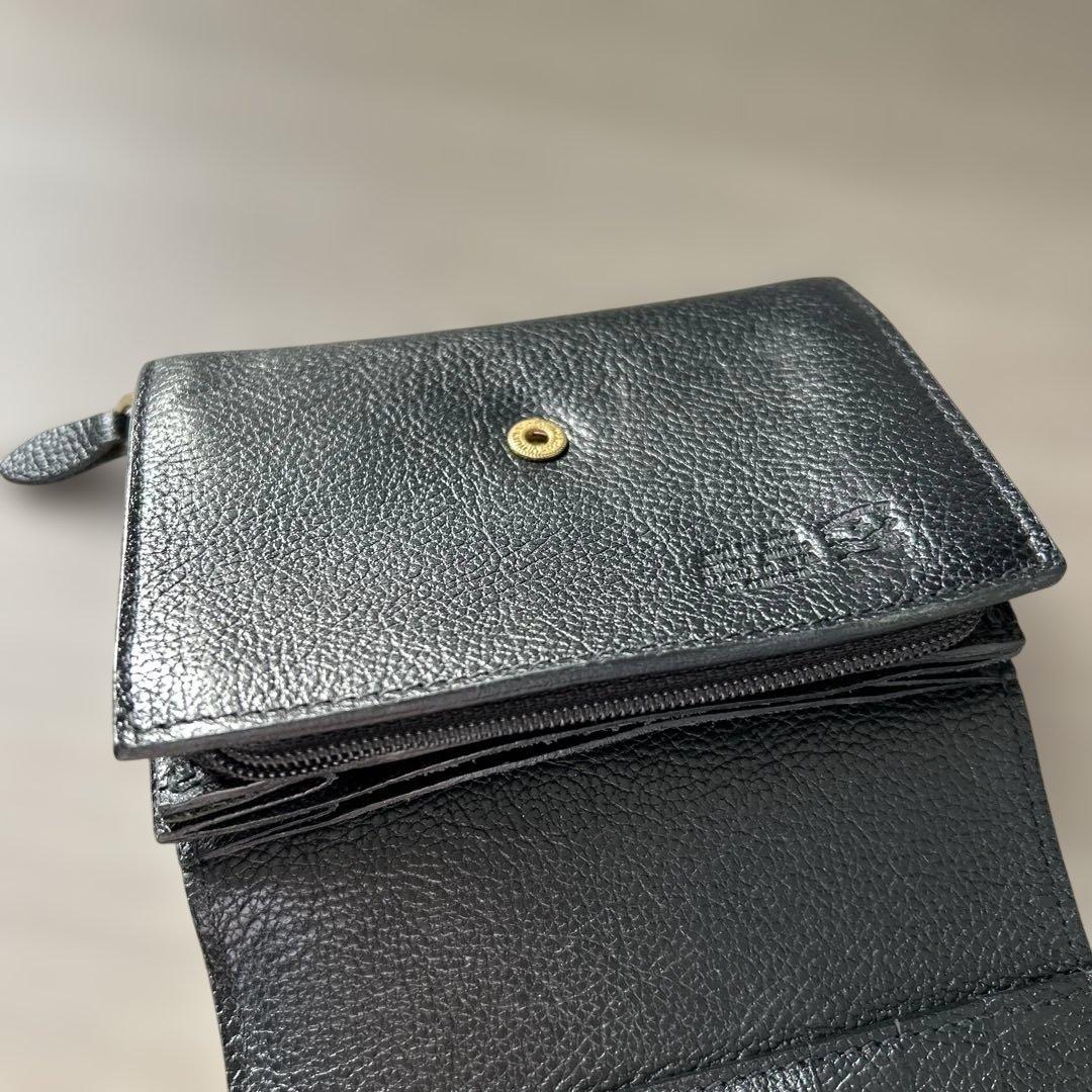 イルビゾンテ 財布 IL BISONTE 2つ折り　レザーウォレット 黒