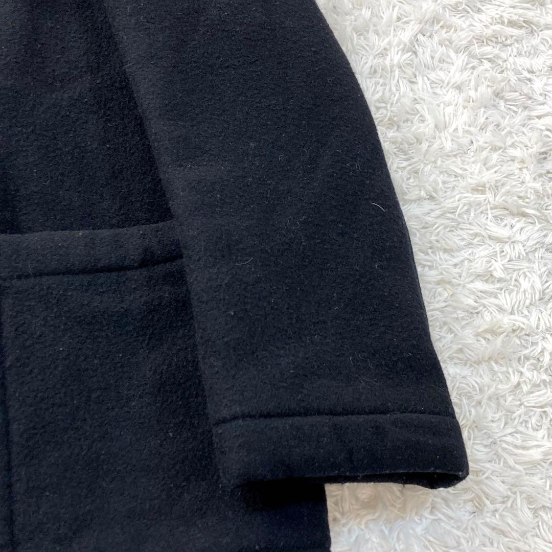 アンゴラ混 トリココムデギャルソン ダッフルコート 黒 レディース M