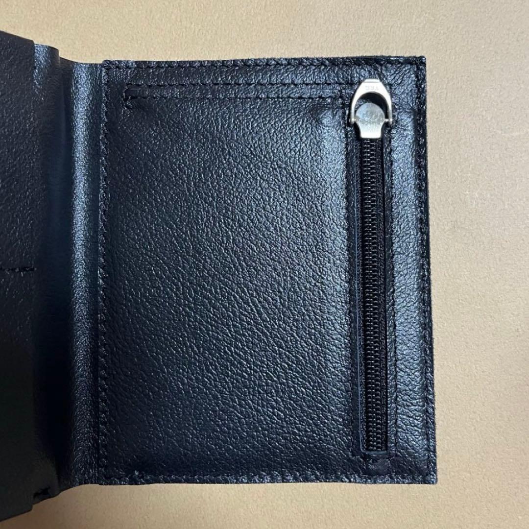 【新品未使用】日本製 SOLA Tenuis3 二つ折り財布/Black