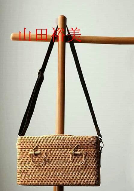 収納ケース 藤編 茶道具 ピクニック  便攜`