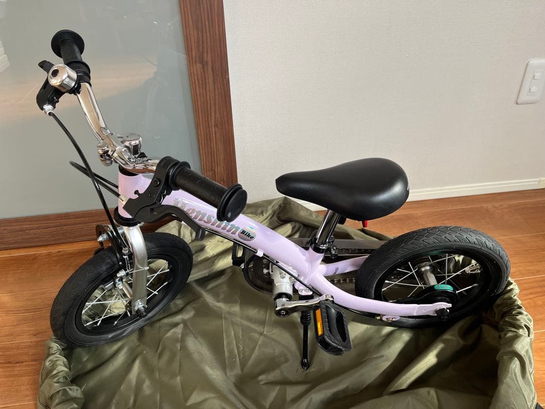 へんしんバイク2 パープル 12インチ おでかけバッグ＋メット付／品川区手渡し