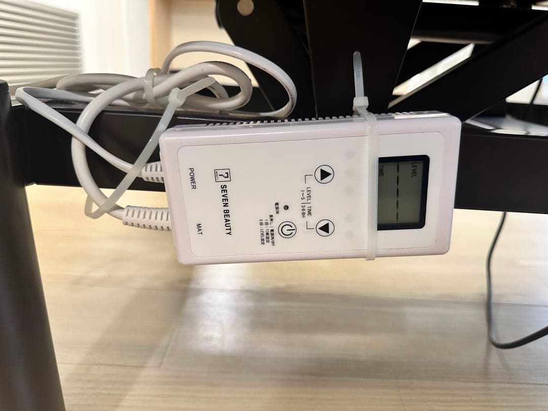 ヒートマット付き☆ 電動昇降 リクライニングベット 幅75cm ブラウン