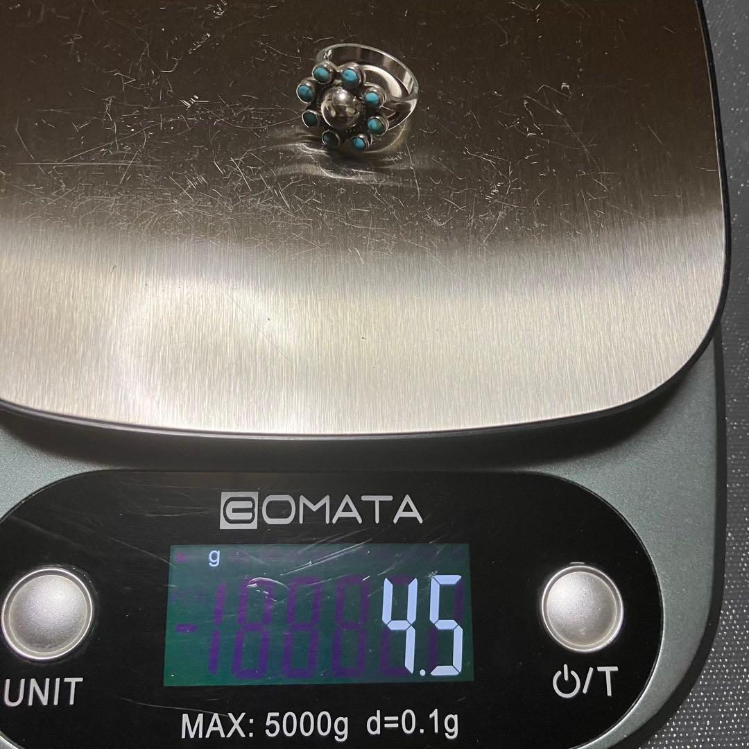 SILVER 925 シルバーリング インディアンジュエリー ターコイズ 10号