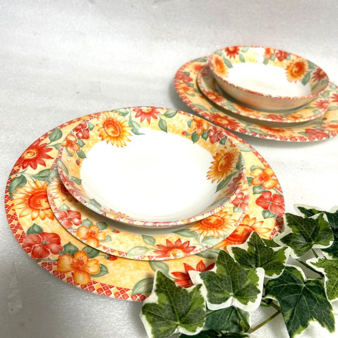   ロイヤルドルトン　サンバースト　向日葵　プレート6P