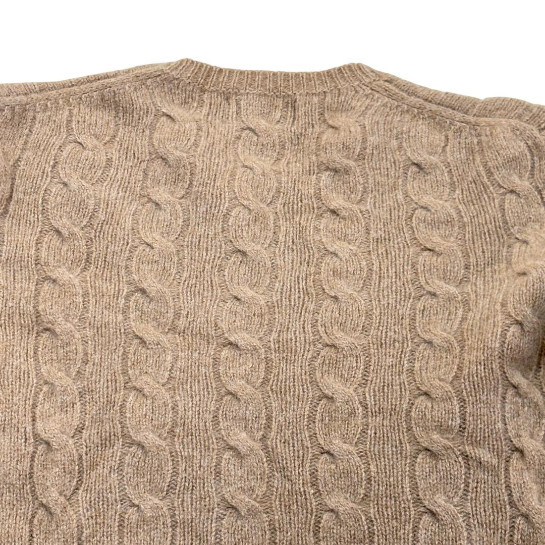【シマ】ポロラルフローレン 現行　ケーブルセーター　人気色　ベージュ　S