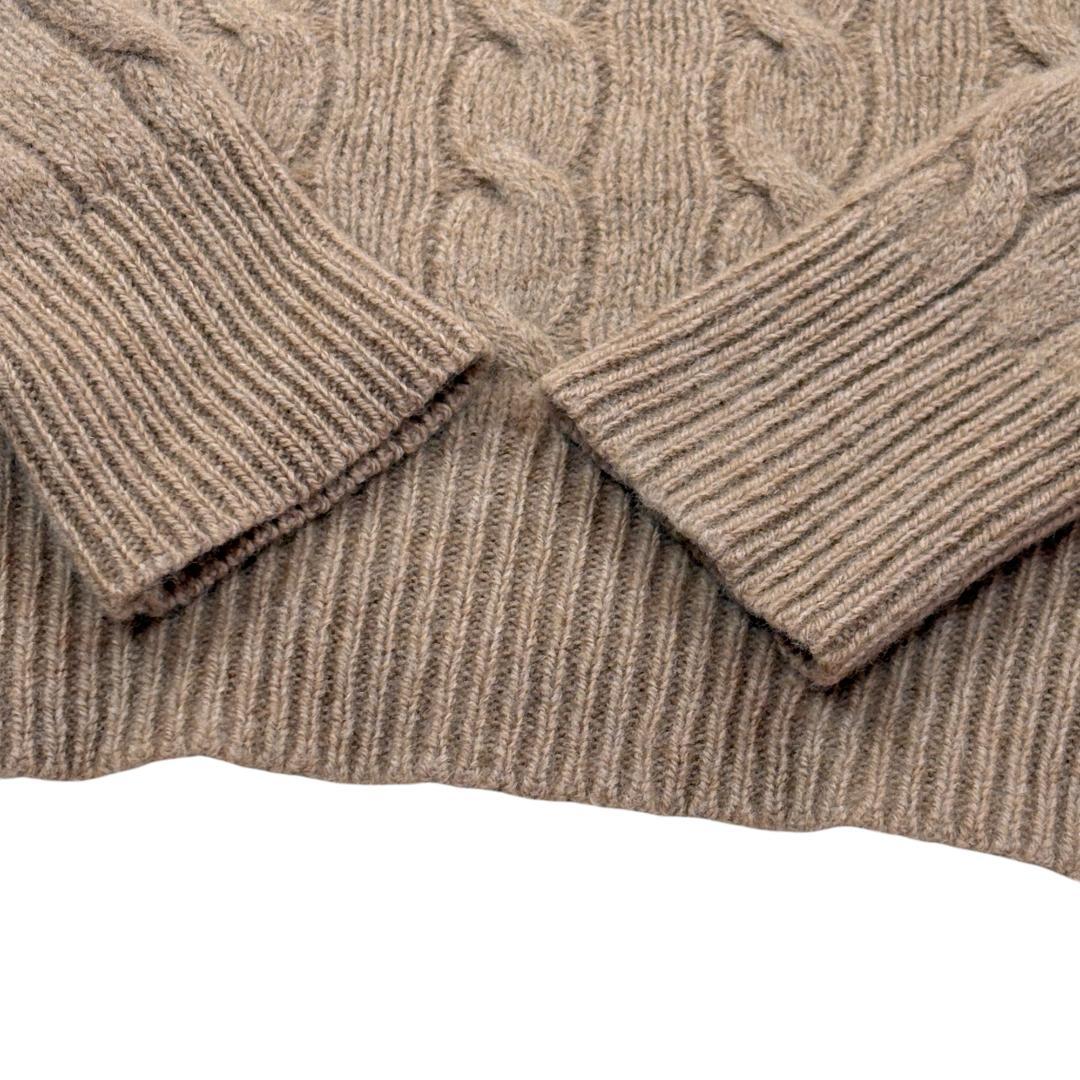 【シマ】ポロラルフローレン 現行　ケーブルセーター　人気色　ベージュ　S