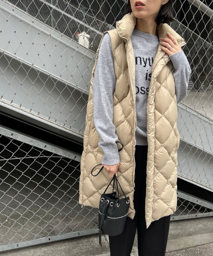 【TAION/タイオン】別注ダイヤキルトダウンジレ