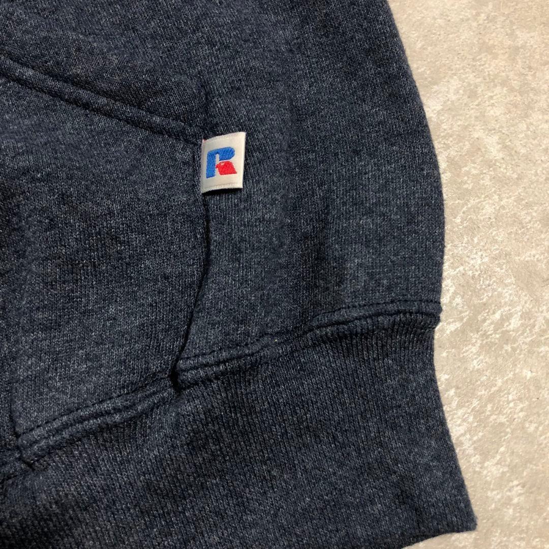 90sヴィンテージ ラッセルアスレティック無地スウェットパーカー青タグメキシコ製