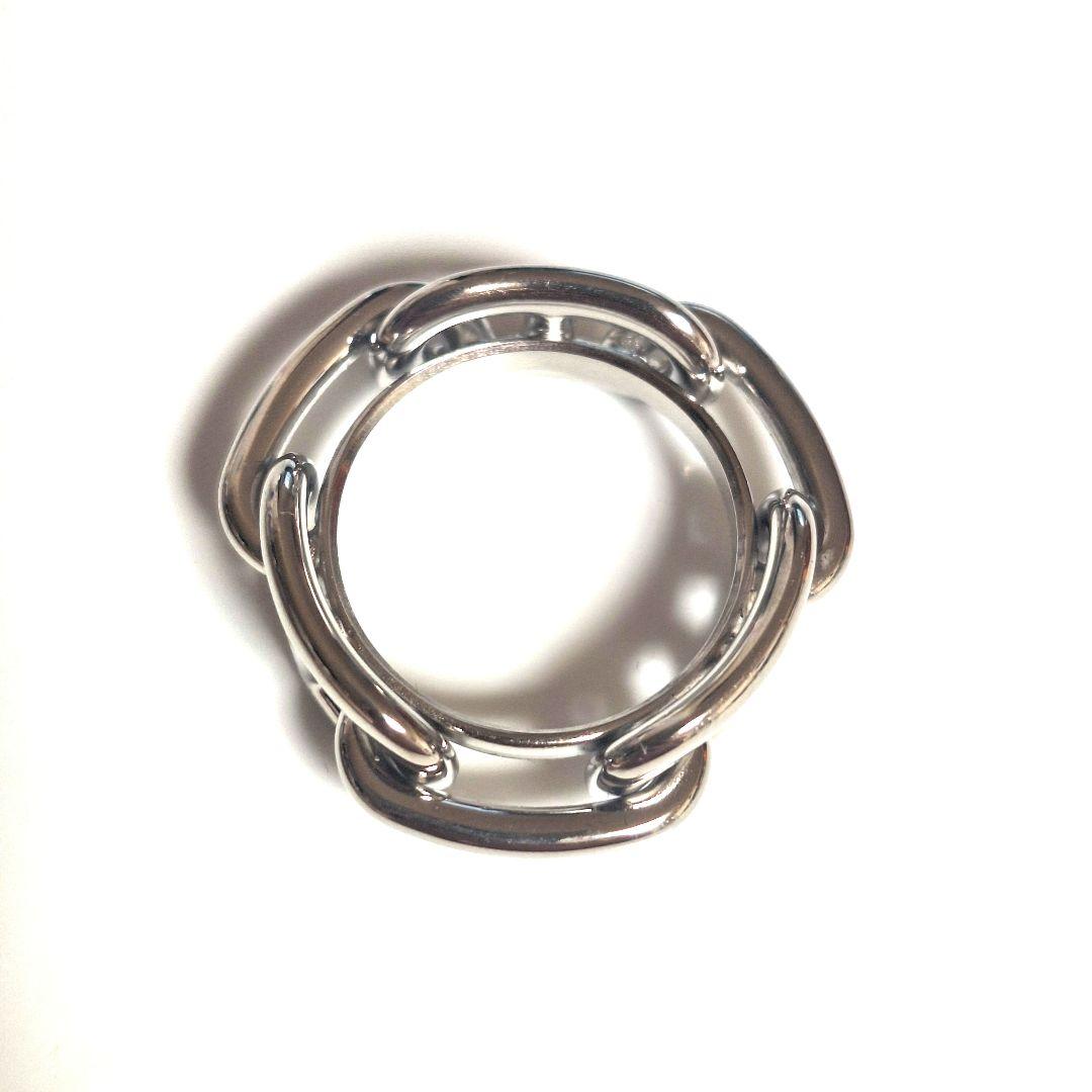 ス*ー様 HERMES ルカデ シェーヌダンクル スカーフリング シルバー