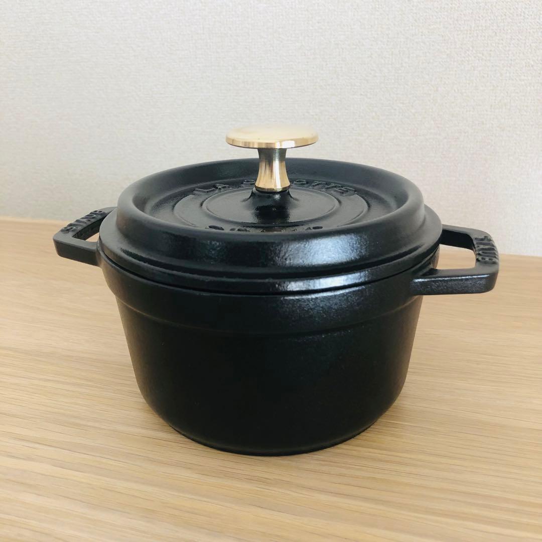 staub 14cm ピコ・ココット ラウンド ストウブ ブラック 黒