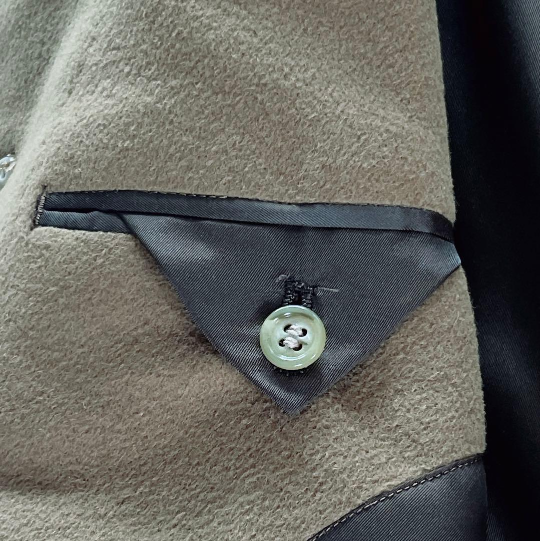 ロロピアーナ生地 カシミヤ100% ステンカラーコート ブラウンキャメル90A4