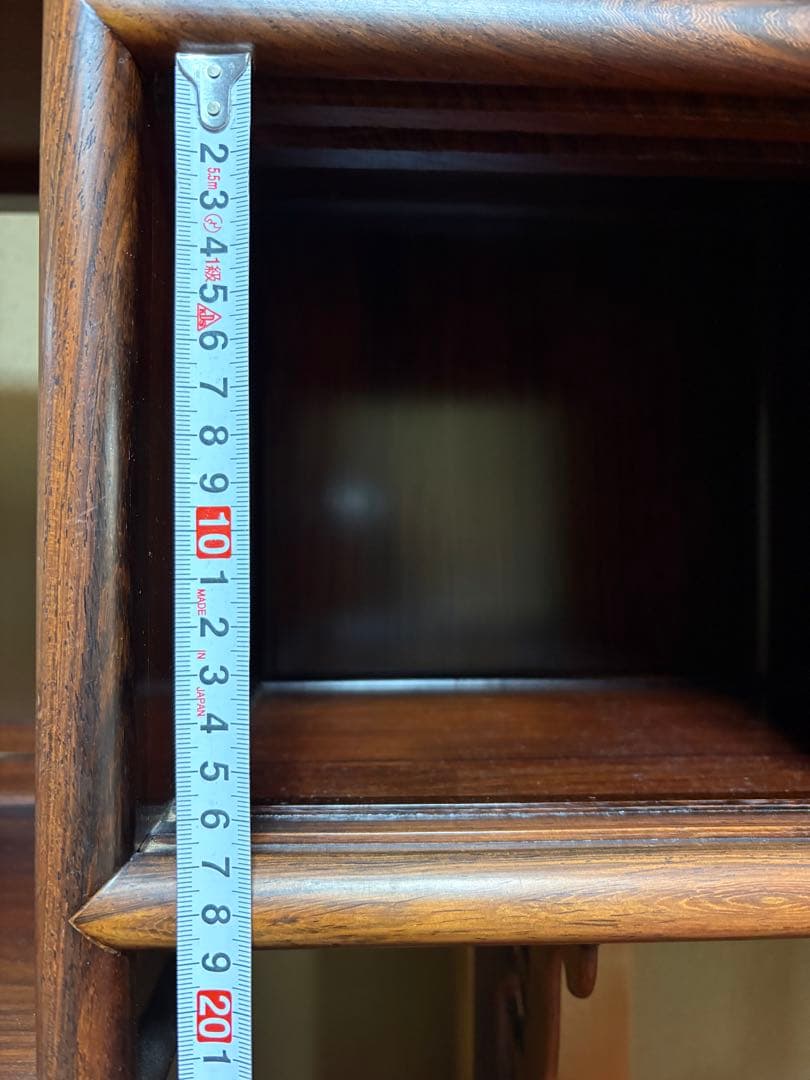 唐木　茶箪笥　茶棚　飾り棚　違い棚　引出し付き　レトロ　木製オープンシェルフ