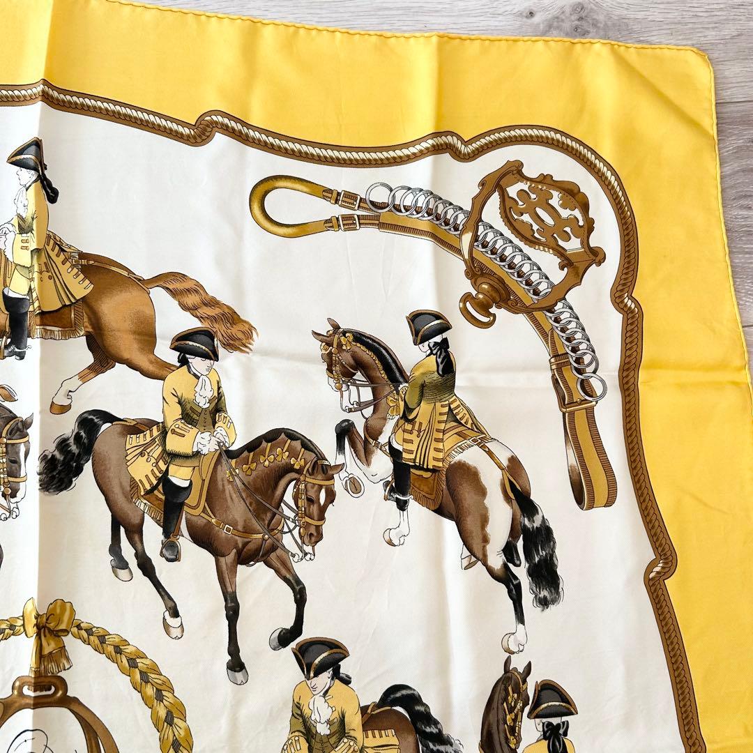 HERMÈS エルメス カレ90 REPRISE 馬と騎手のシルクスカーフ
