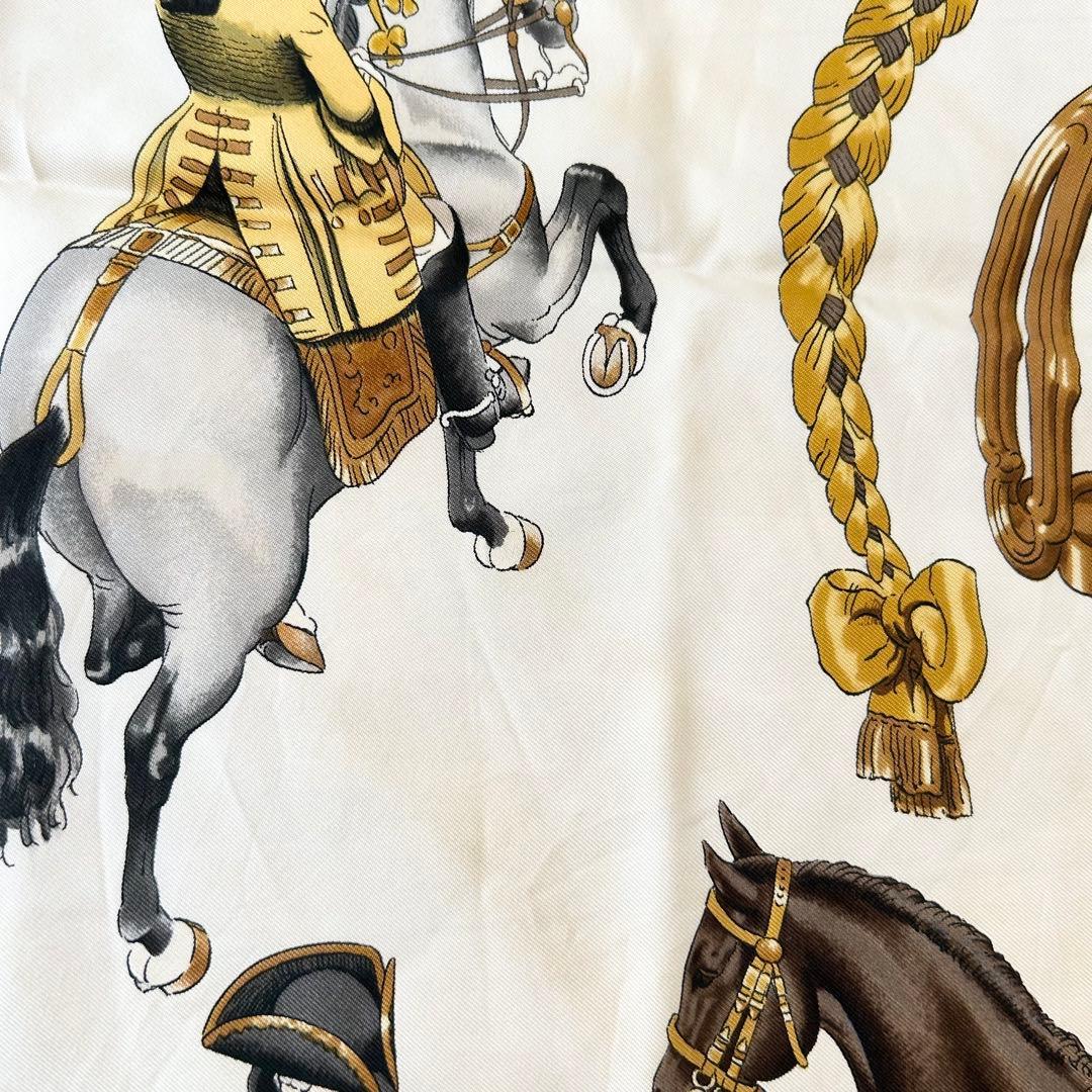 HERMÈS エルメス カレ90 REPRISE 馬と騎手のシルクスカーフ