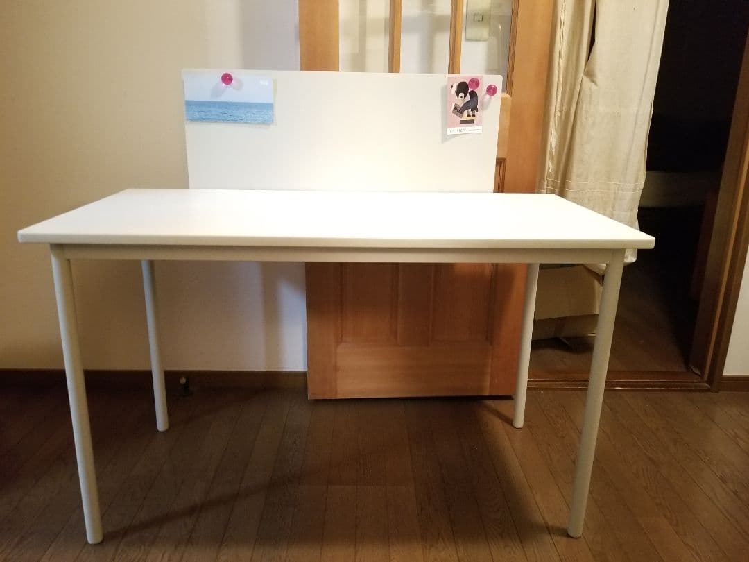 《希少‼️廃盤品》無印良品 マグネットボード付デスク 120×60 　ホワイト