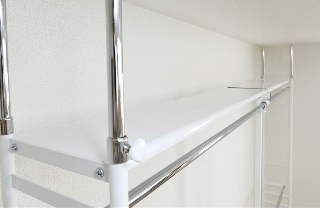 ツッパリスリムクローゼットハンガーラック シルバー