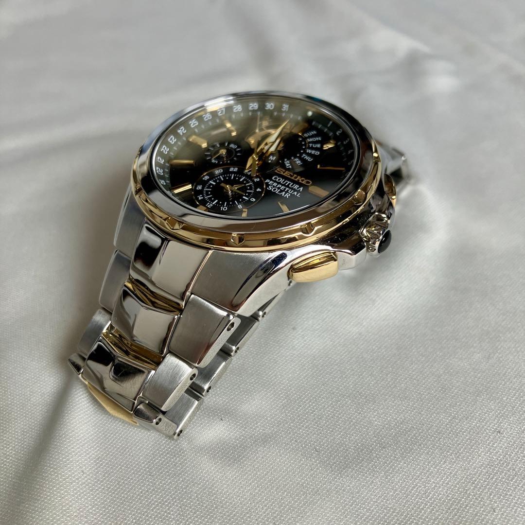 【稼動品】 SEIKO コーチュラ パーペチュアル ソーラー腕時計