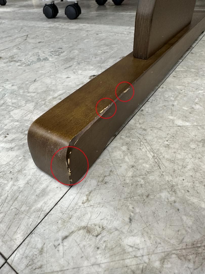 ダイニングテーブルセット　ベンチ×2　ブラウン