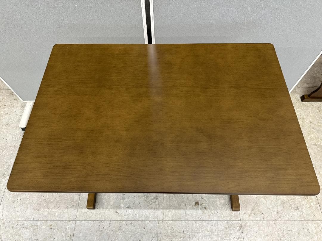 ダイニングテーブルセット　ベンチ×2　ブラウン