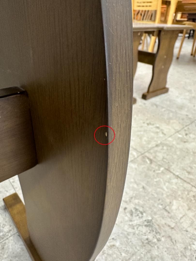 ダイニングテーブルセット　ベンチ×2　ブラウン