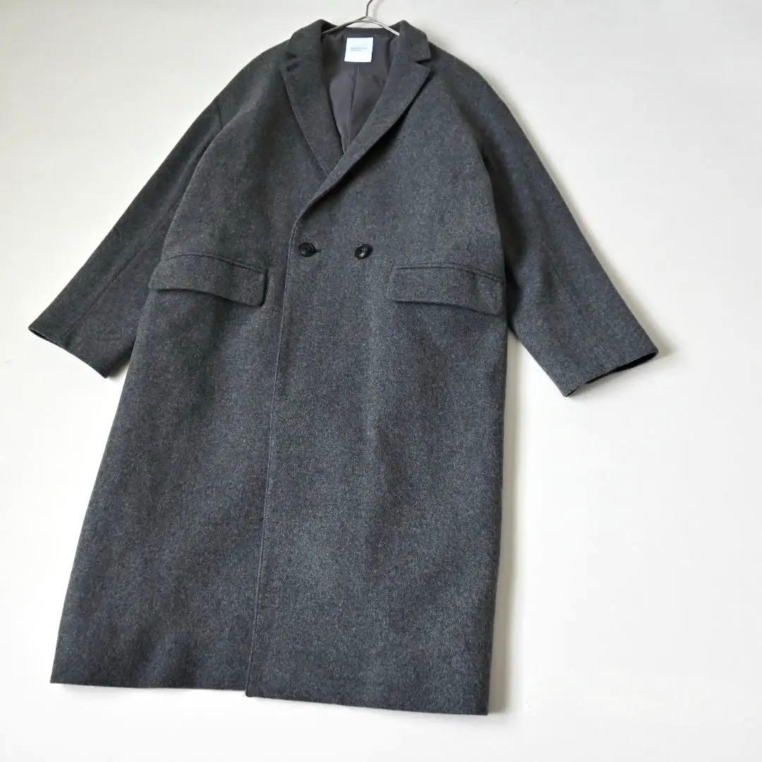 北欧、暮らしの道具店 3WAYアレンジ襟のかろやか チェスターウールコート