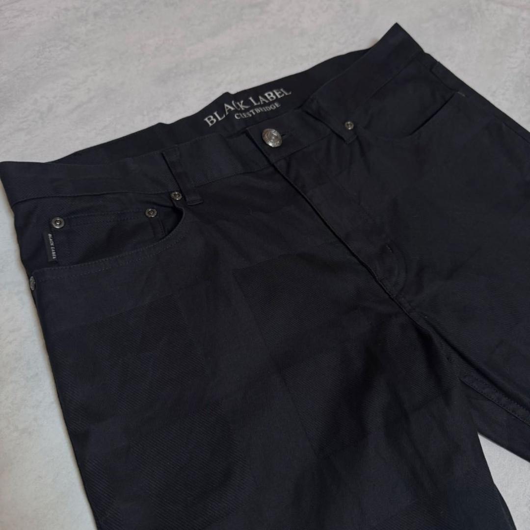【美品】ブラックレーベル クレストブリッジ シャドーチェック LLサイズ 黒