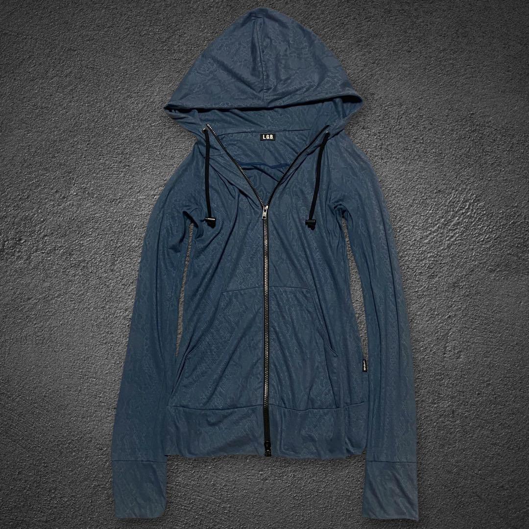 トップス L.G.B. python coated zip-up hoodie
