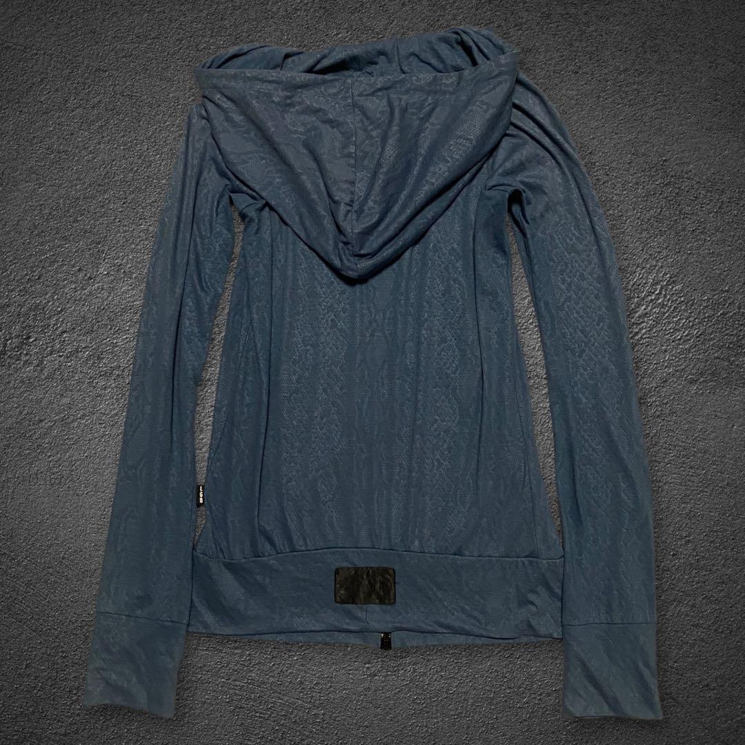 トップス L.G.B. python coated zip-up hoodie