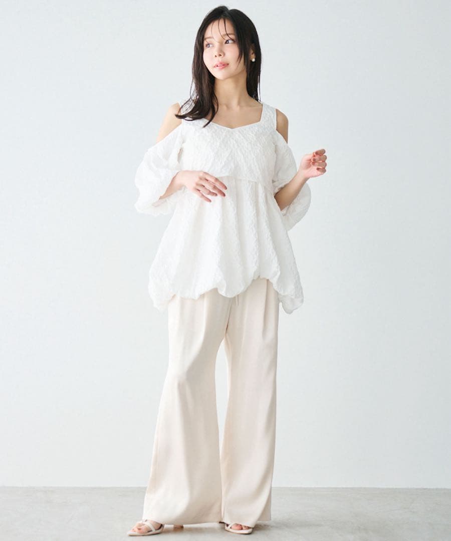 【新品】Aimeine エメイン 2WAYバルーンブラウス タグ付き