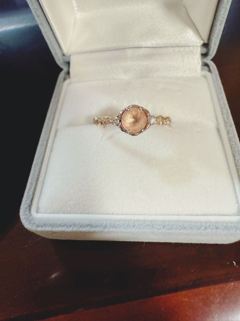 インペリアルトパーズ　リング　k18 10号