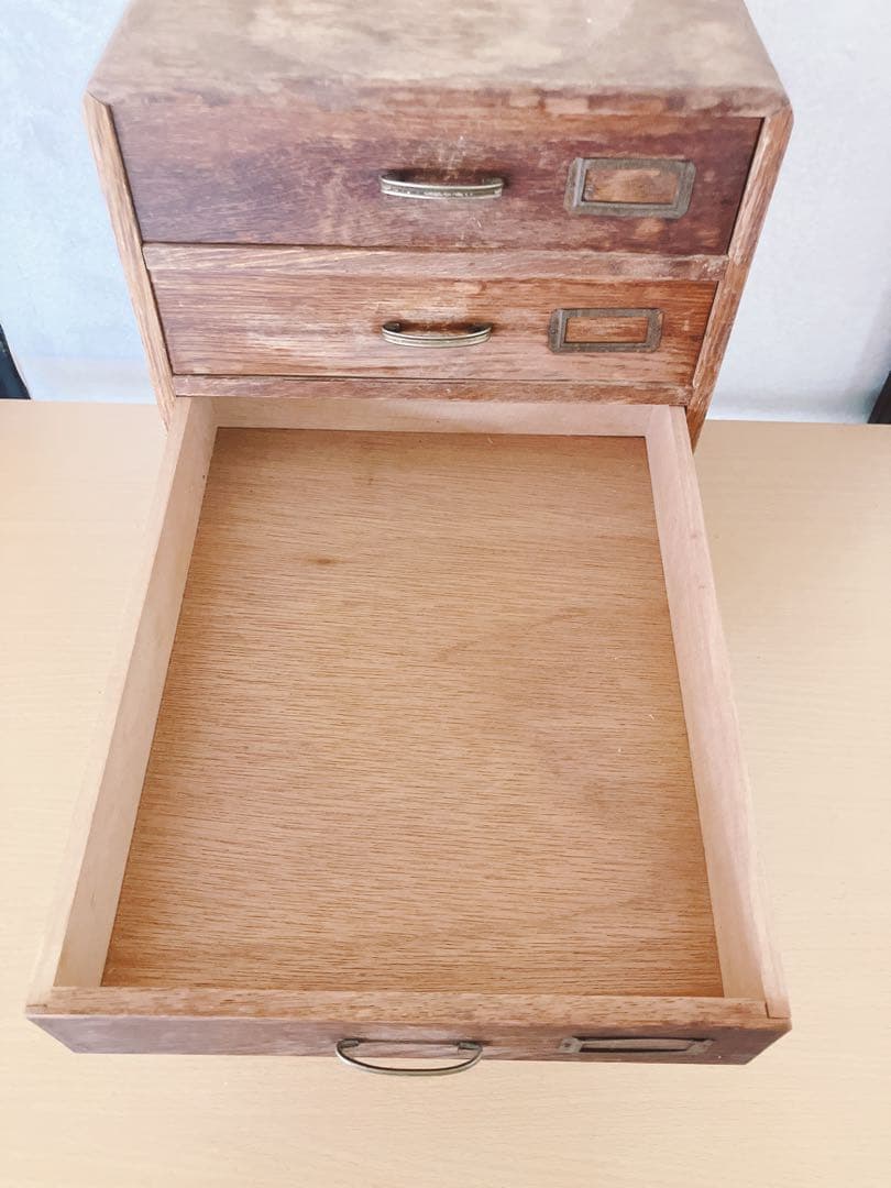 木製レターケース　小箪笥　5段