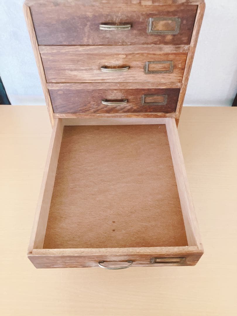 木製レターケース　小箪笥　5段
