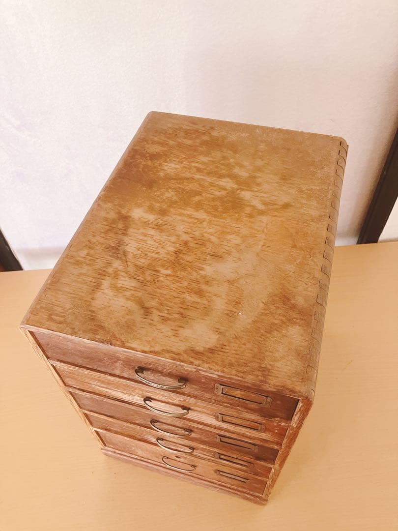 木製レターケース　小箪笥　5段