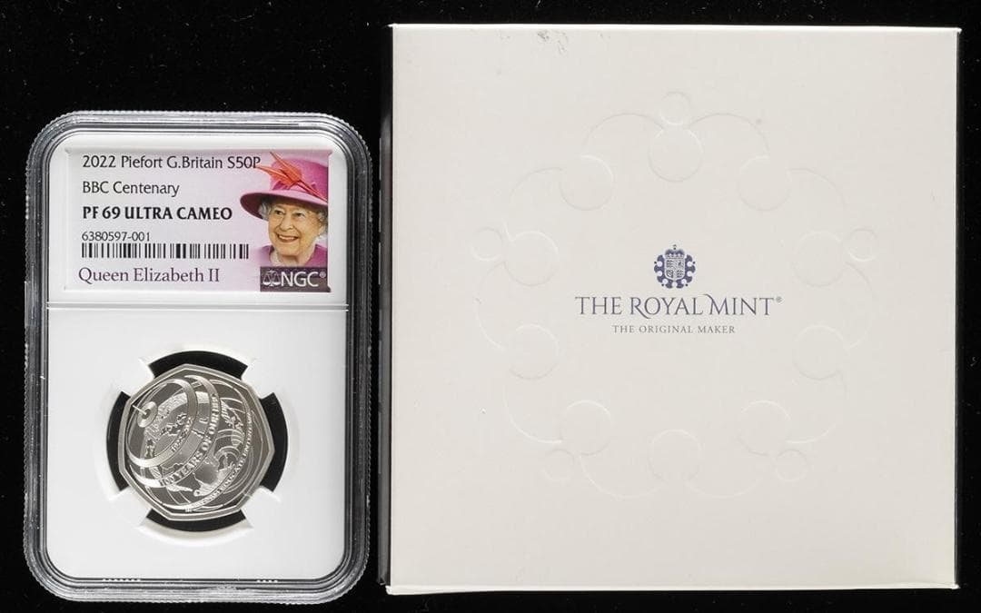 NGC-PF69 　エリザベス2世　ピエフォー銀貨　 2022　保証書・箱付