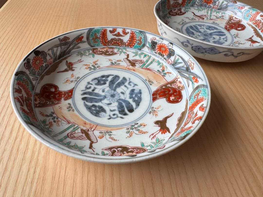 【きなこ様限定】古伊万里 赤絵金彩 染付皿（江戸後期）｜Pro Antique