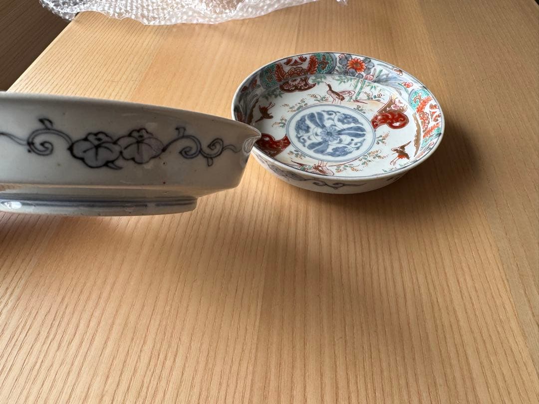 【きなこ様限定】古伊万里 赤絵金彩 染付皿（江戸後期）｜Pro Antique
