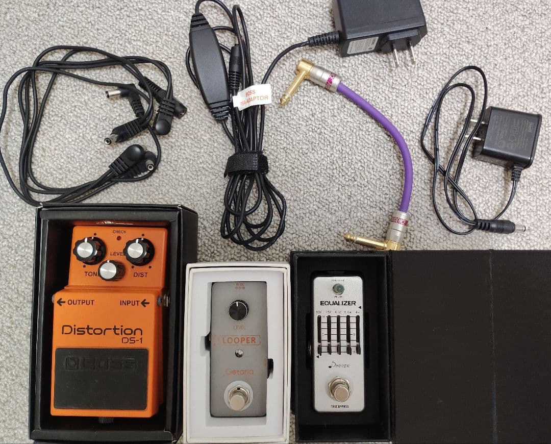 エフェクターセット Boss DS-1 Looper EQ アダプター付き