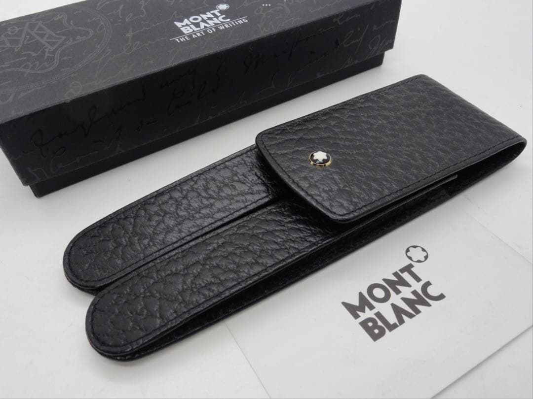 稀な未使用の稀少モデル逸品！GLOVE型極厚本革製ペンポーチ2本差し★モンブラン