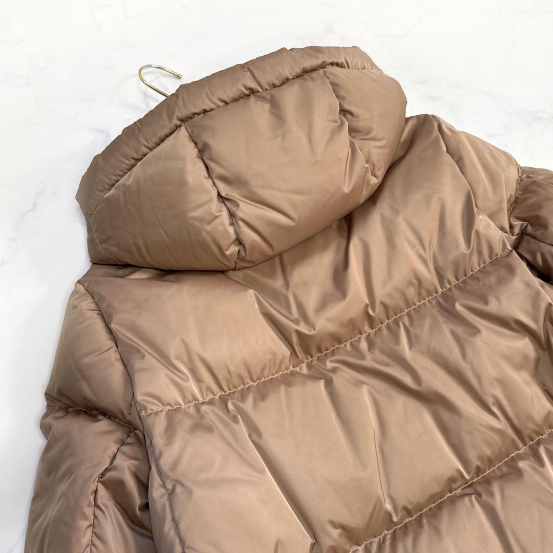 アナイ ANAYI マットサテンAラインダウンコート 36 キャメル