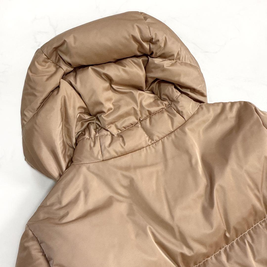 アナイ ANAYI マットサテンAラインダウンコート 36 キャメル