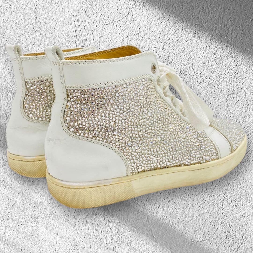 クリスチャンルブタン　スワロフスキー　ハイカットスニーカー